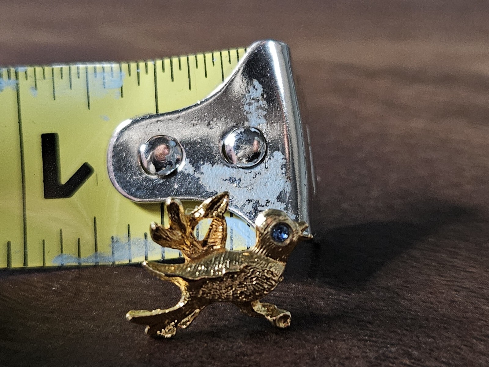Vintage 4 Brooch Pin Lot Gold Tone Animals Teddy Bear Bird Crab