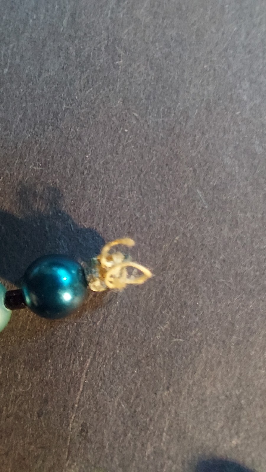 BEAUTIFUL SET VTG JAPAN BLUE/AQUA BEADED NECKLACE & CLIP EARRINGS 1952-?