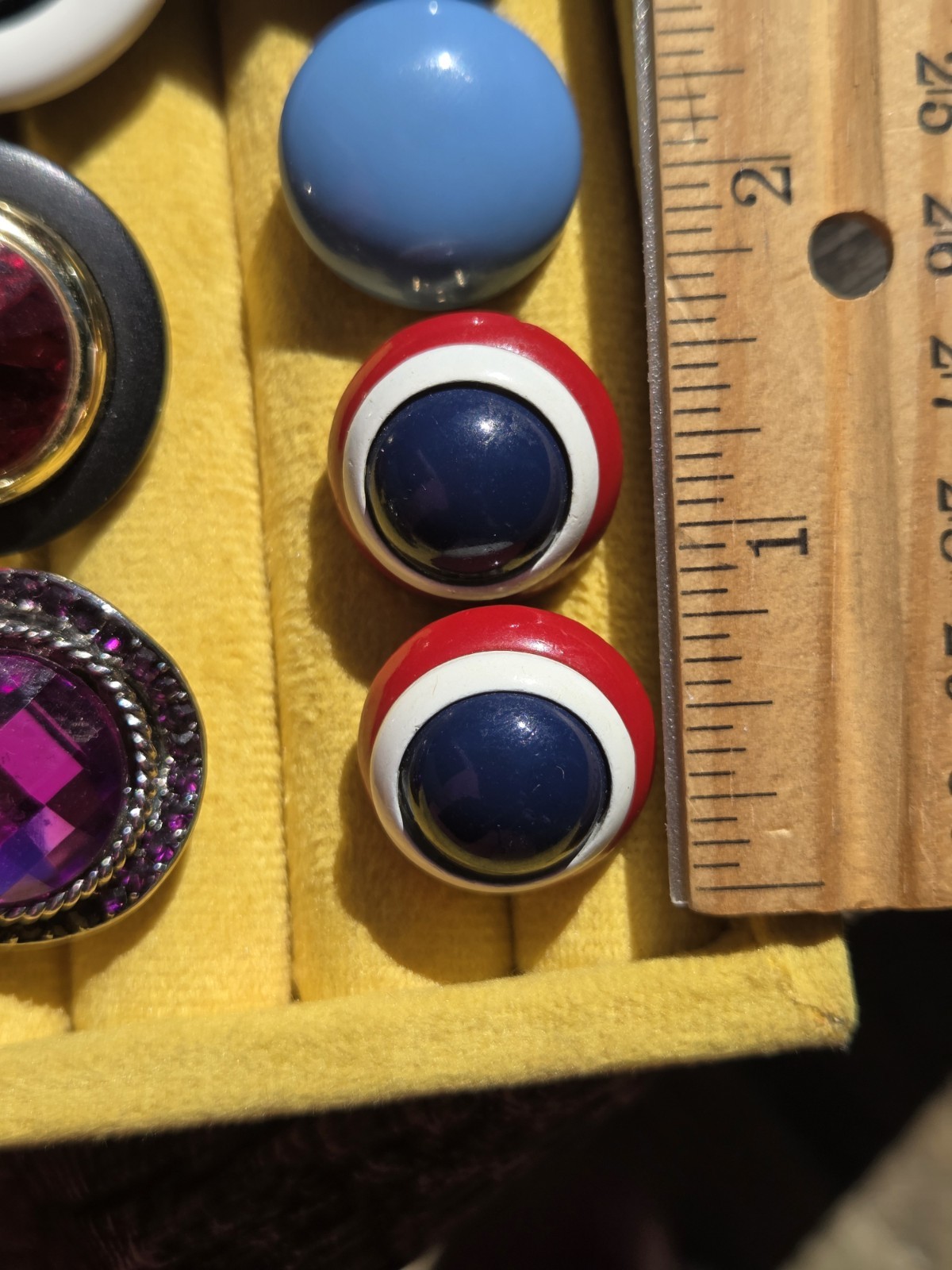 Vintage Clip On Earrings Lot Bold Chunky 60s 70s 80s Rivoli Enamel