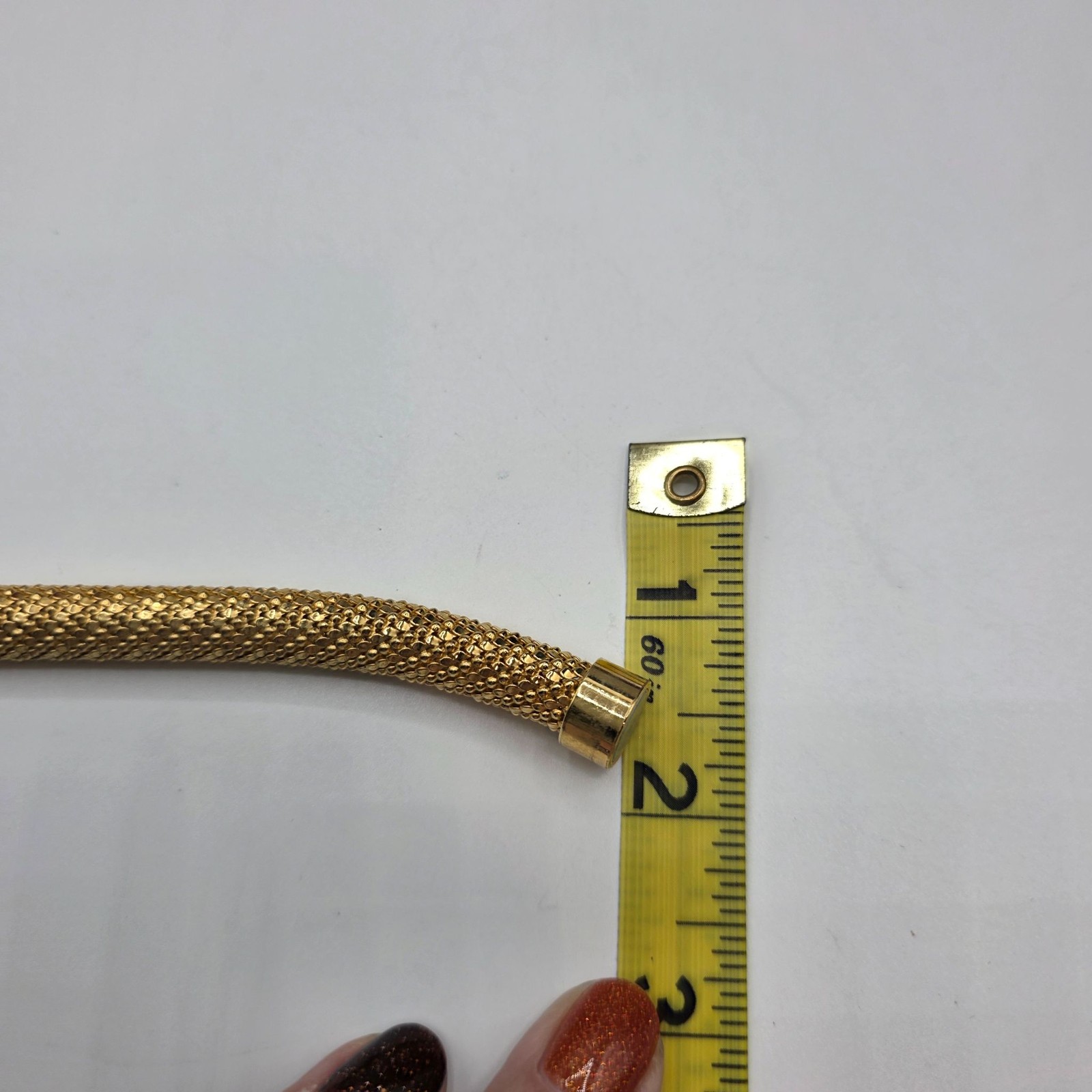 BELLEZZA Italy Gold Tone Mesh Stretchy Bracelet Flexible Size Glamorous