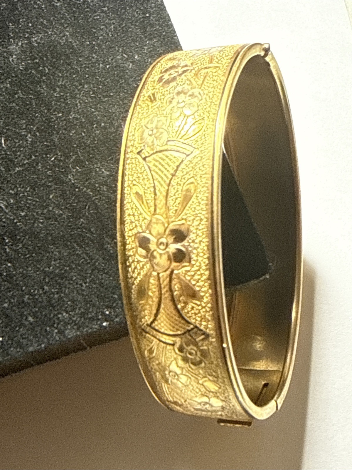 Bracelet Gold Filled 100 Year Old 6.5” 15mm Wide Antique Unmarked