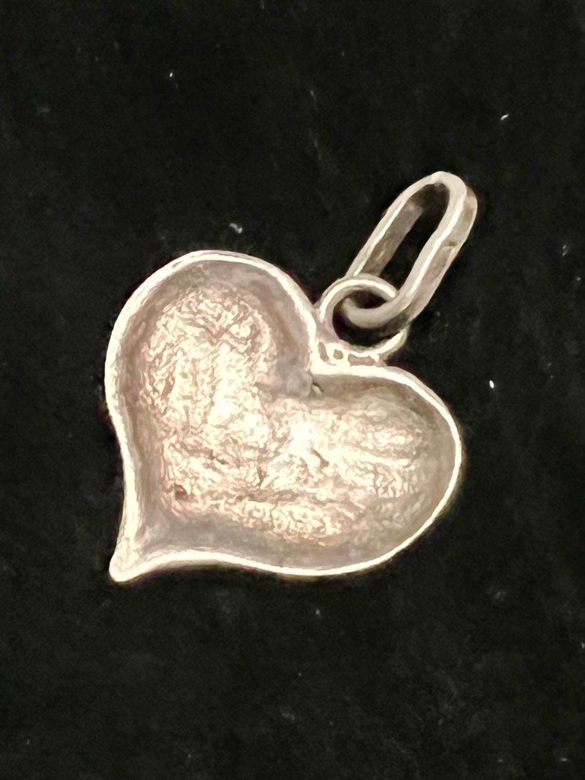 925 STERLING SILVER Enamel HEART & DAISY or ROSE FLOWER Charm PENDANT Vintage