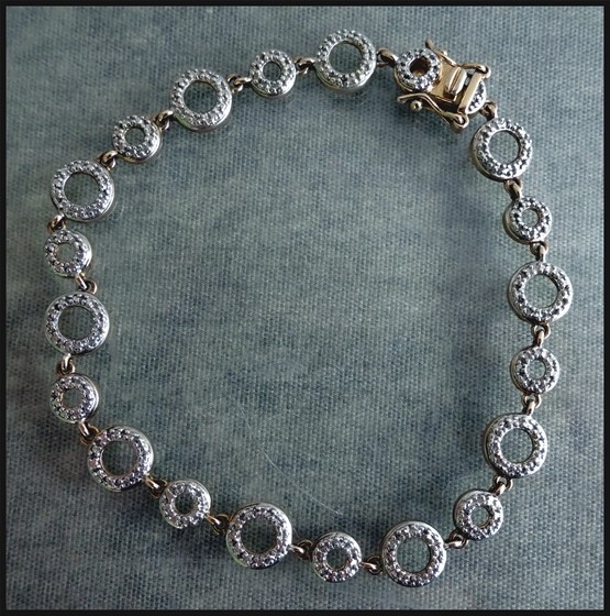 Vintage Vermeil Gold Over Sterling Silver Linked Bracelet Retired QVC or HSN