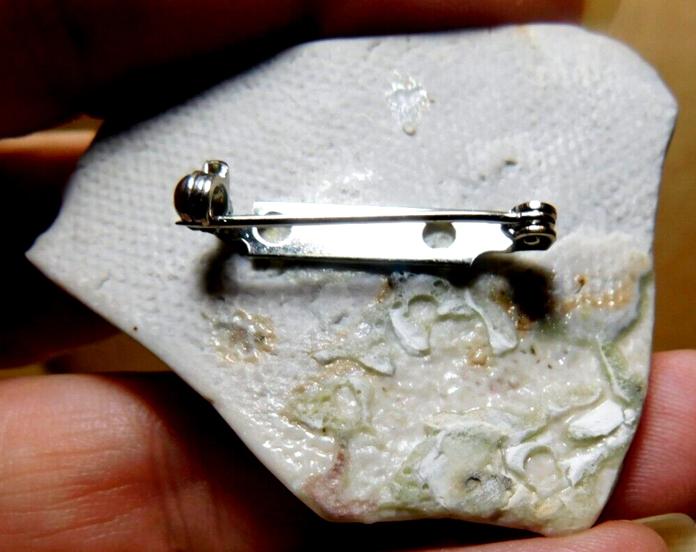 Unbranded~Handmade Sculpture Broach Made Out Of Some Kind Of Stone One-Of-A-Kind
