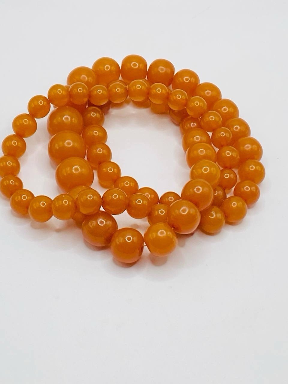 Vintage Soviet Amber Beads Necklace Kaliningrad 64 grams
