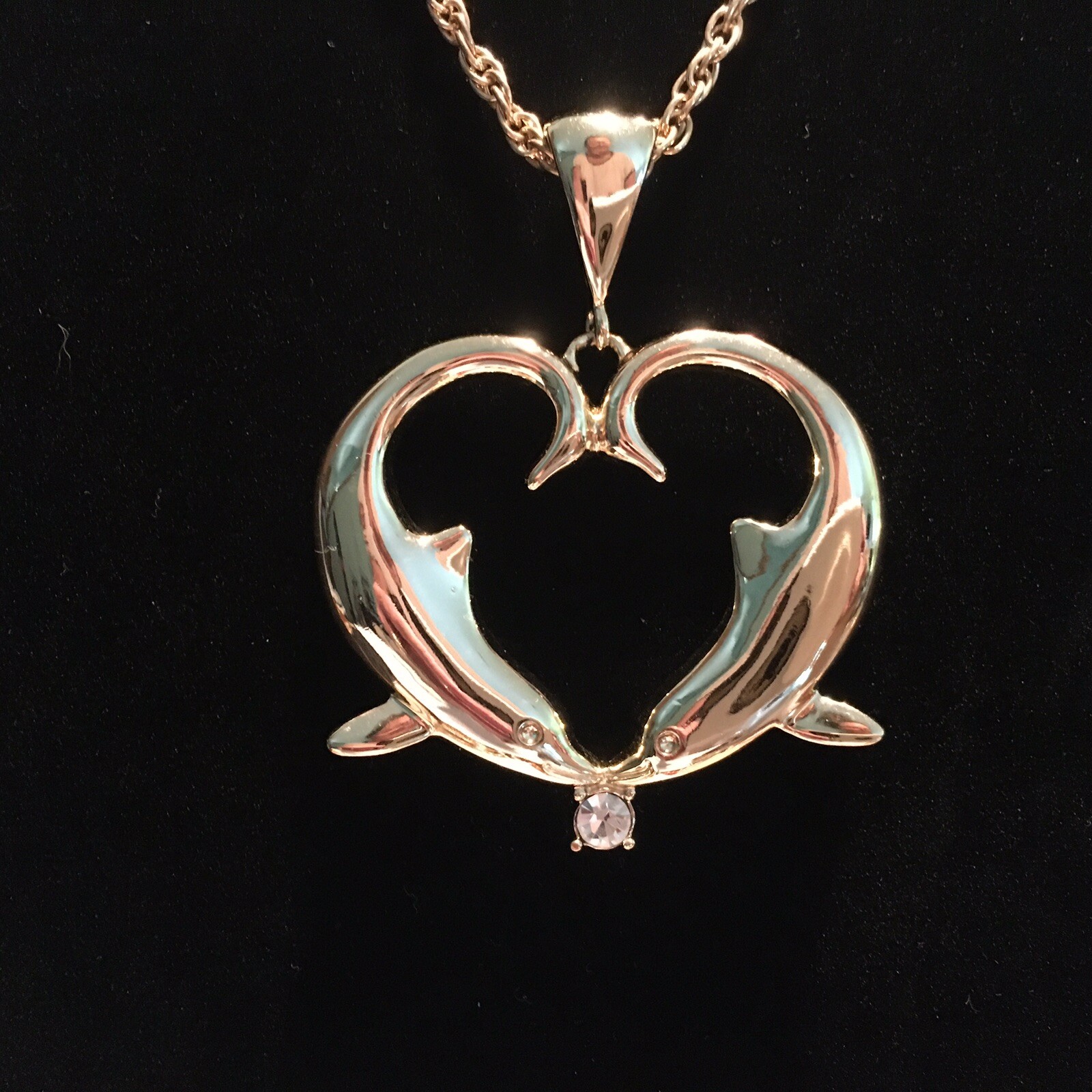Fabulous Bon Worth Vintage Gold Tone Micky Mouse Pendant Necklace