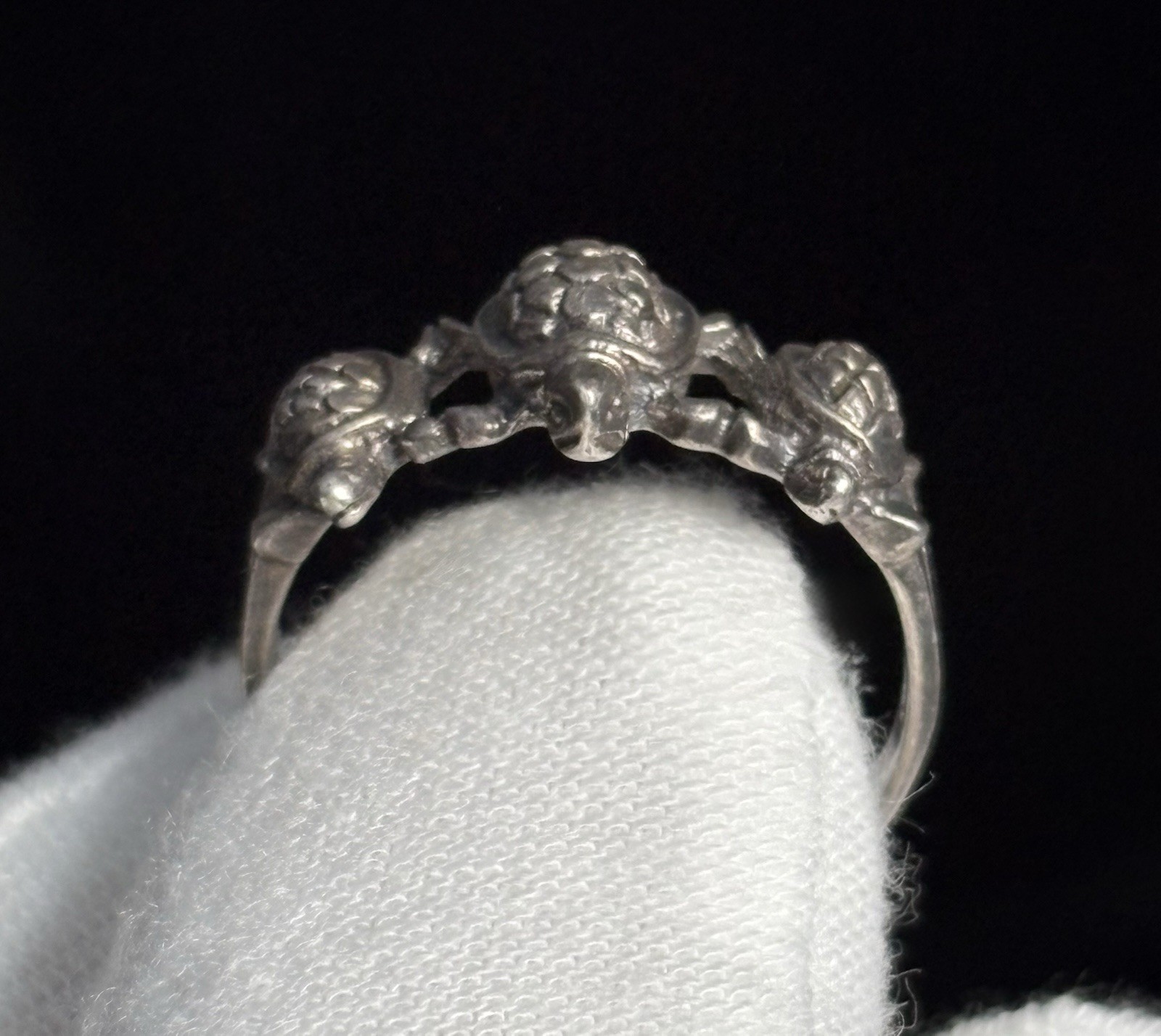 Vintage Sterling Silver Turtle Band Ring Size 8.5 Three Detailed Turtles 925