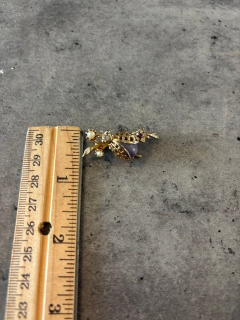 Lot Of 6 Vintage Lady Bug and other bug/insects Brooch Pin