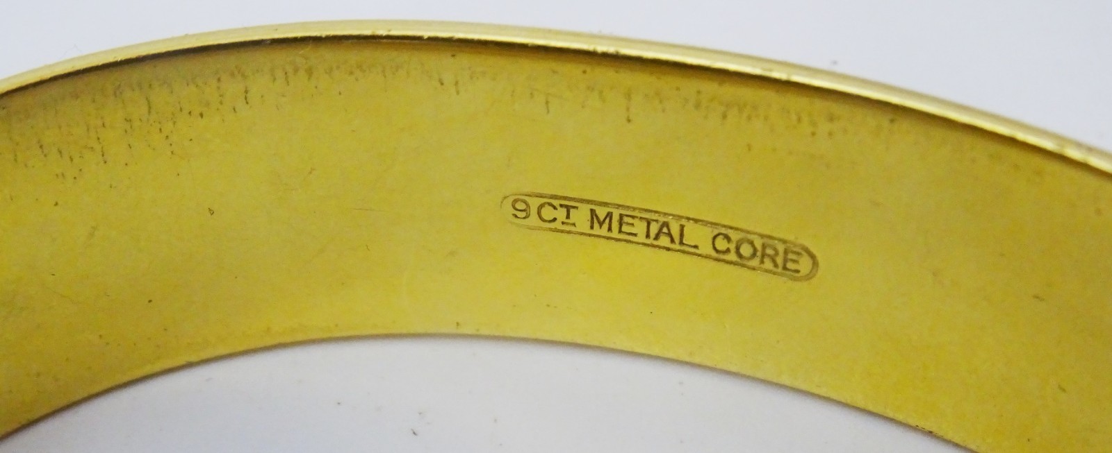 Vintage Victorian 9 karat Gold on Metal Core Engraved Bracelet