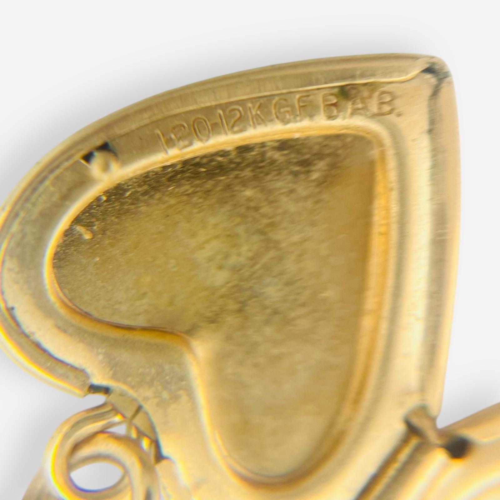 Vintage BAB Heart Locket Pendant Necklace 1/20 14Kt GF Chain Gold Filled Photo