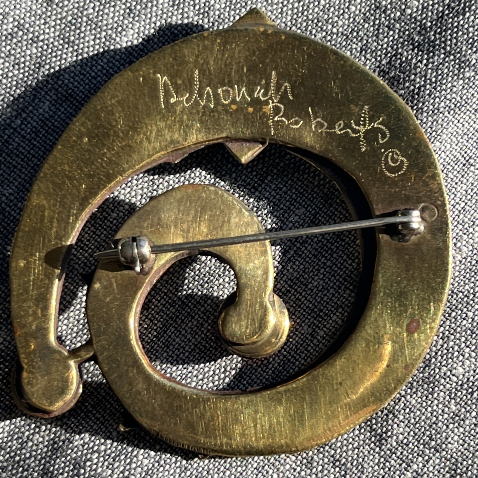 Vintage 1980s Deborah Robert’s Handmade Artisan Whimsical Brooch