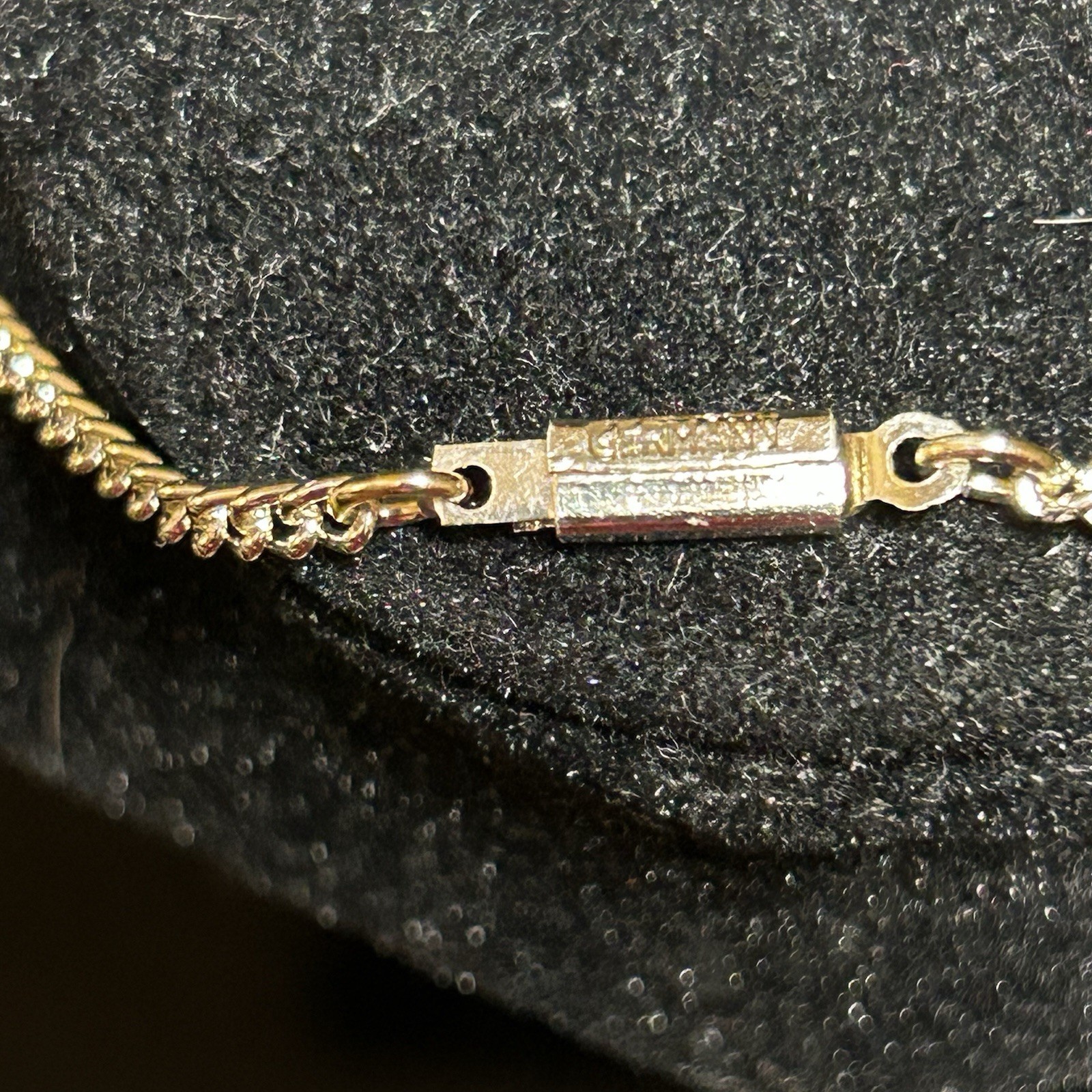 VTG Lightweight Shiny Chain Necklace Signed Germany 0.78g 18” (Unknown Metal)