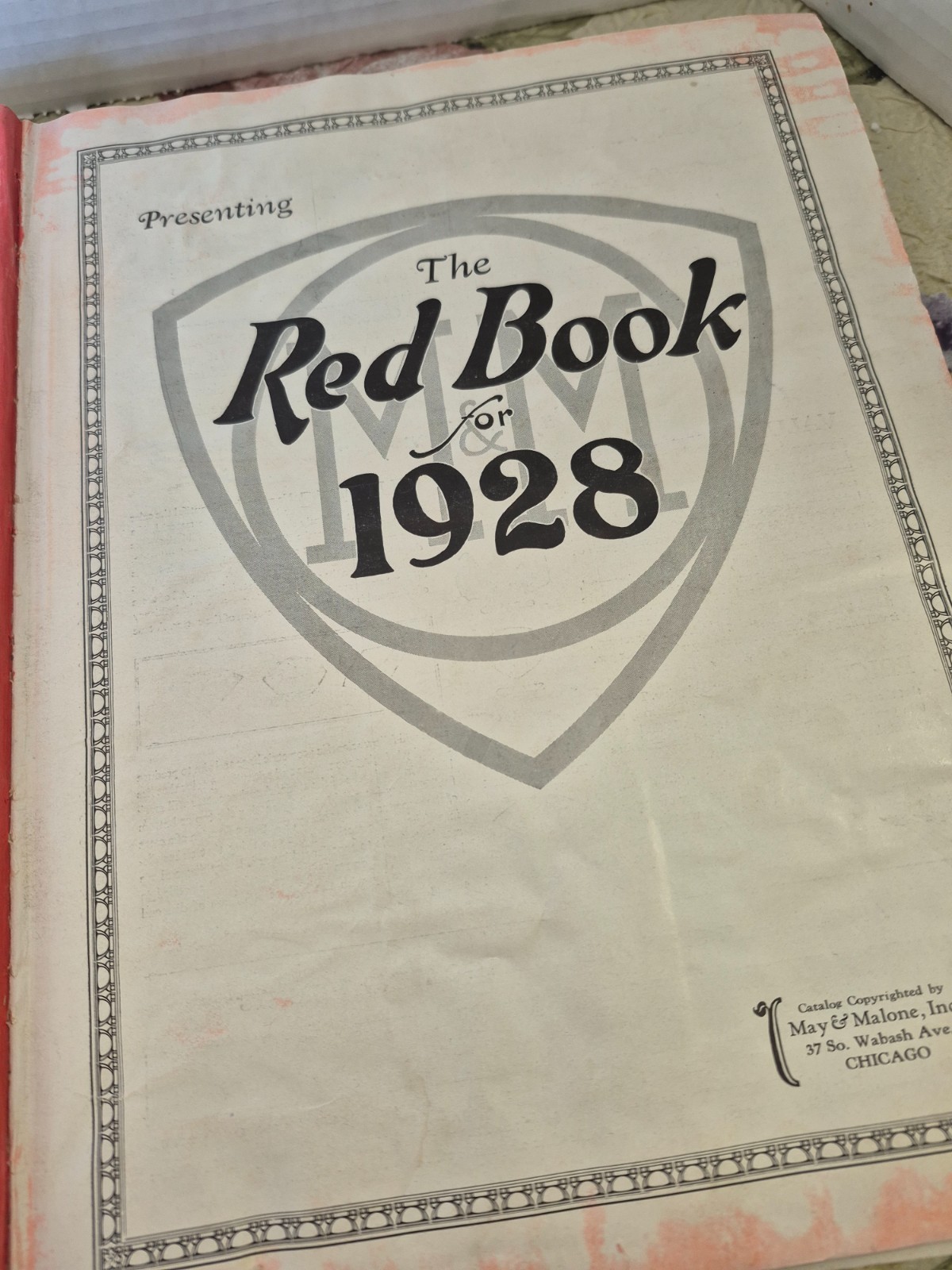 Art Deco ERA May & Malone 1928 “Red Book” wholesale trade catalog Research/Refer