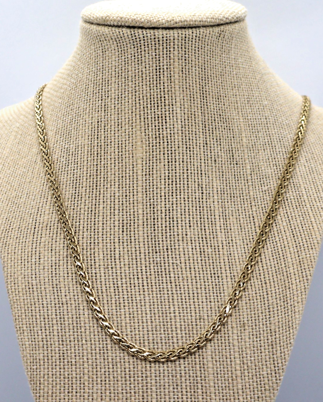 Vintage Franco Wheat Gold Tone Chain 24 Inch Lobster Claw Clasp
