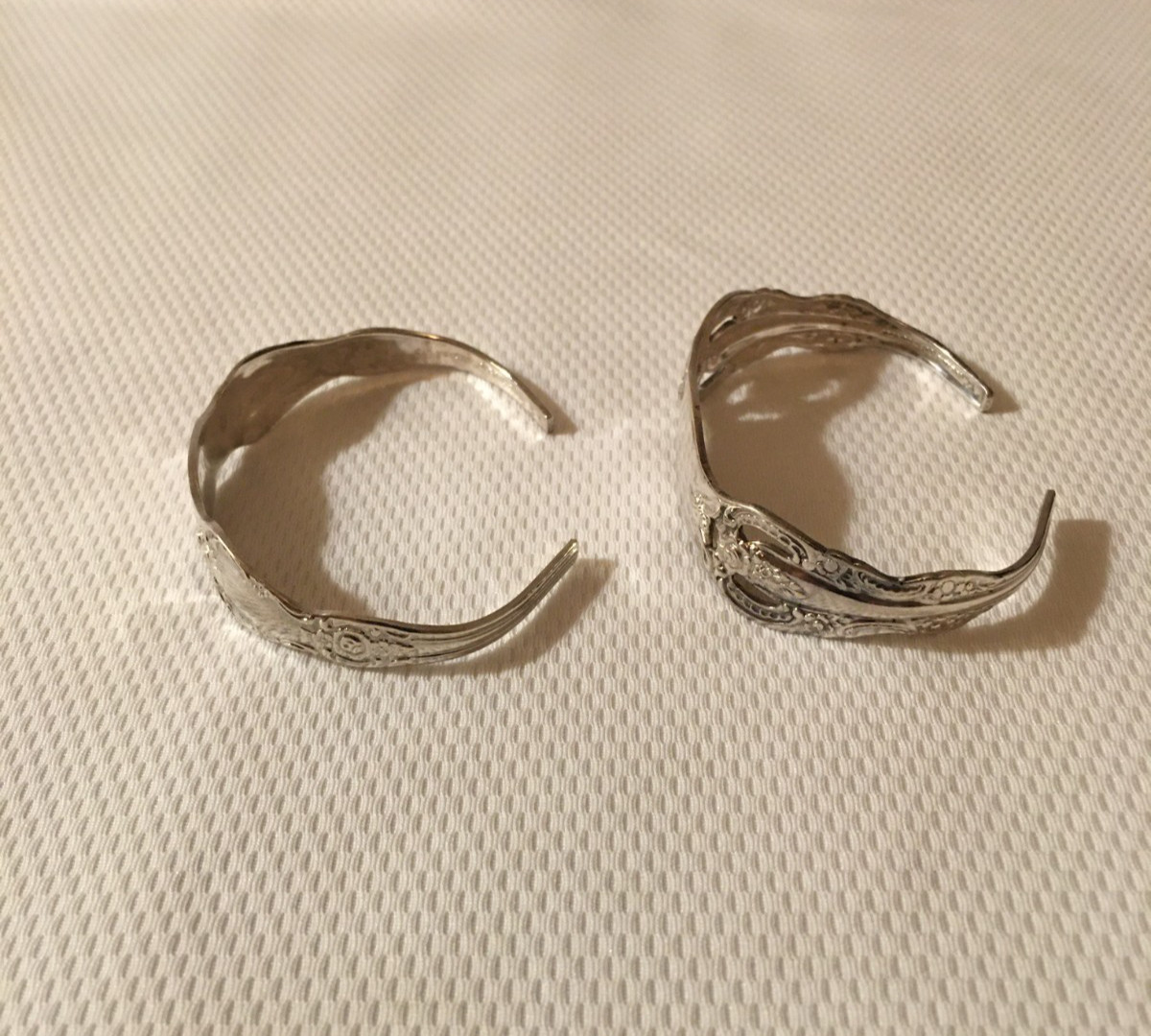 Vintage Silver Plate Jewelry Cuff Bracelets Spoon Rings WM Rogers Oneida