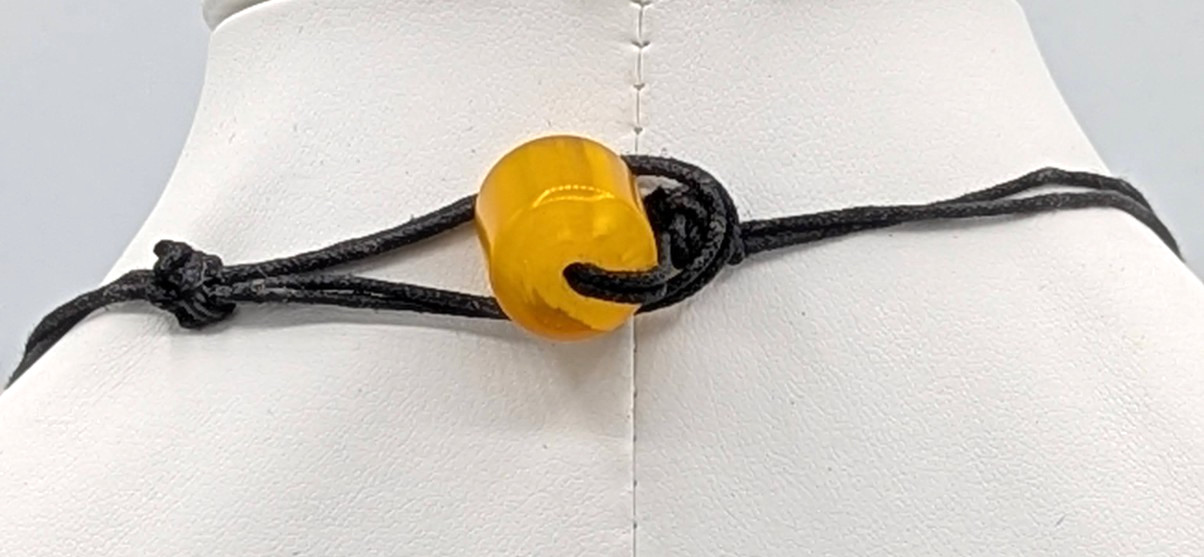 Vintage Coptic Amber Tribal Necklace Yellow Boho Moroccan Berber Amulet Pendant