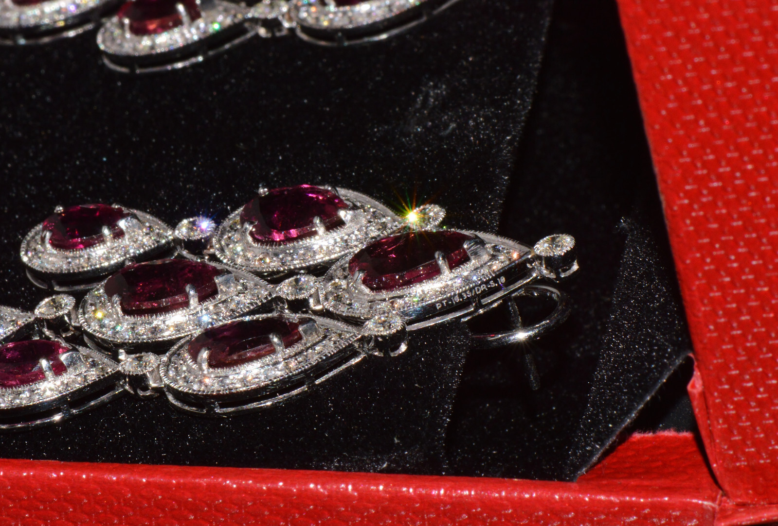 Certified Natural 23.53Cts Diamond Tourmaline 18K Solid Gold Chandelier Earrings