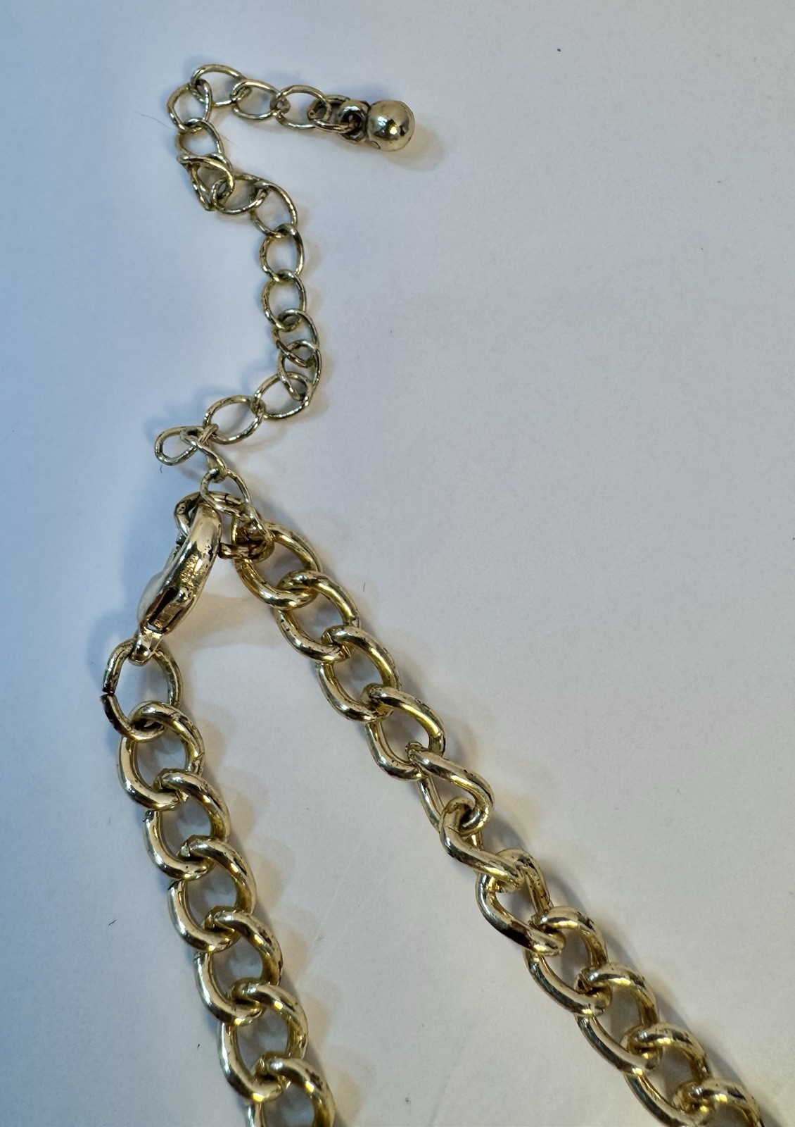 Faux Pearl Cluster Necklace Adjustable Length Ivory and Gold Tone