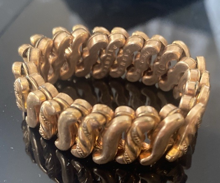 DFB Co Carmen Womens Sweetheart Expansion Bracelet Gold Filled For Small Wrist.