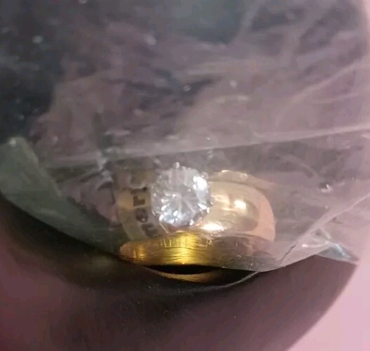 VINTAGE MERLITE NEW/SEALED CZ RING “1902” SIZE 7 14K DURA-KLAD GOLD ELECTROPLATE