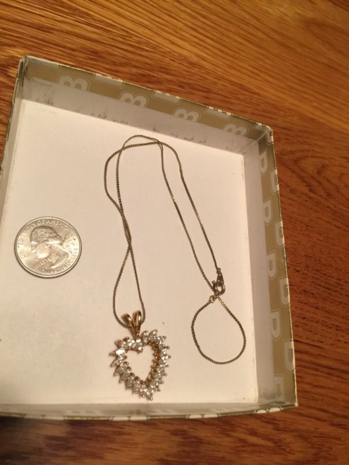 Necklace heart shaped With Stones -Jewelry