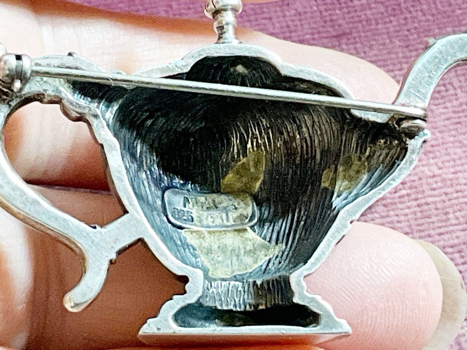 Vintage Sterling Silver Paul Revere Teapot Pin Brooch Boston Museum Of Fine Arts