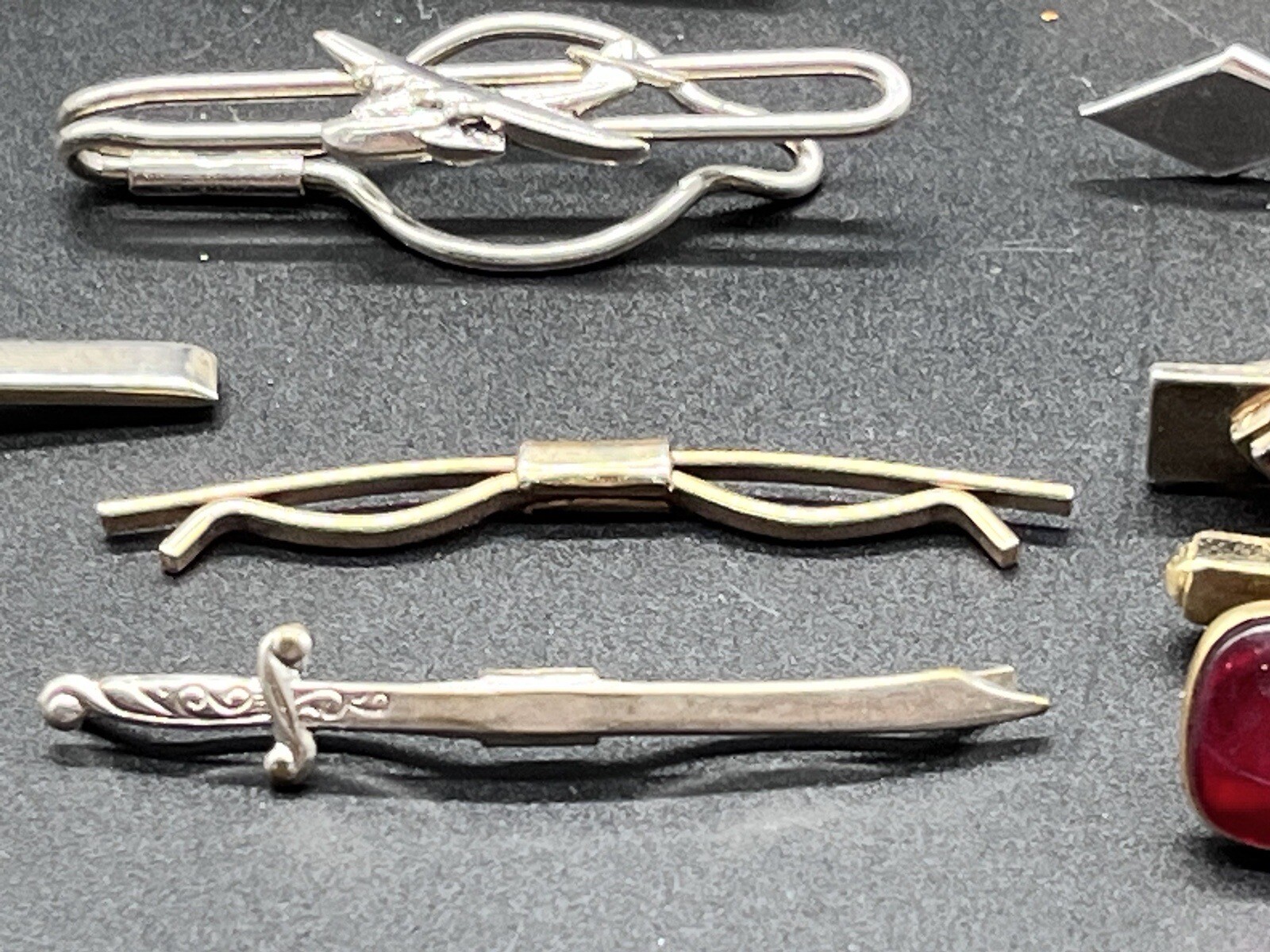 45+ Lot Vintage Cufflinks Tie Bars Tac MORE Swank Hickok Shields Sarah Coventry+