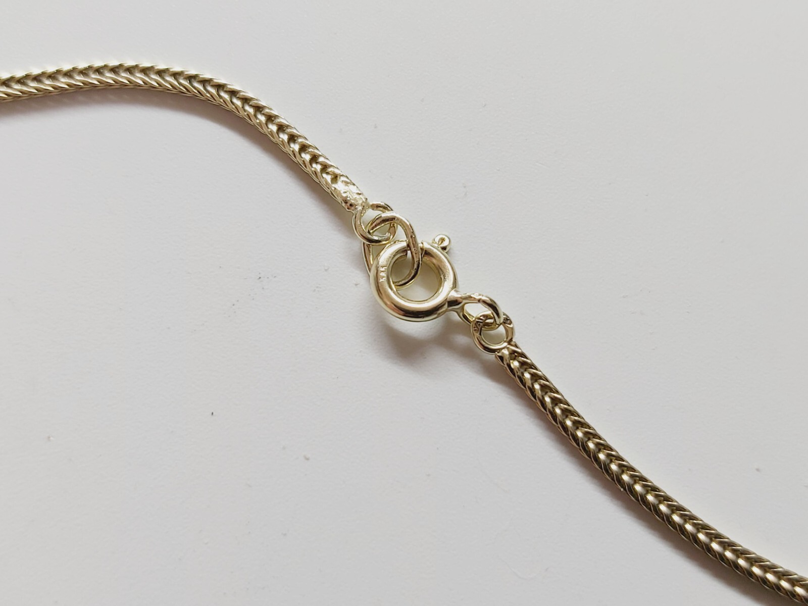 14K Solid Yellow Gold Vintage Snake Necklace Chain Length 45 cm / 17.75 inches