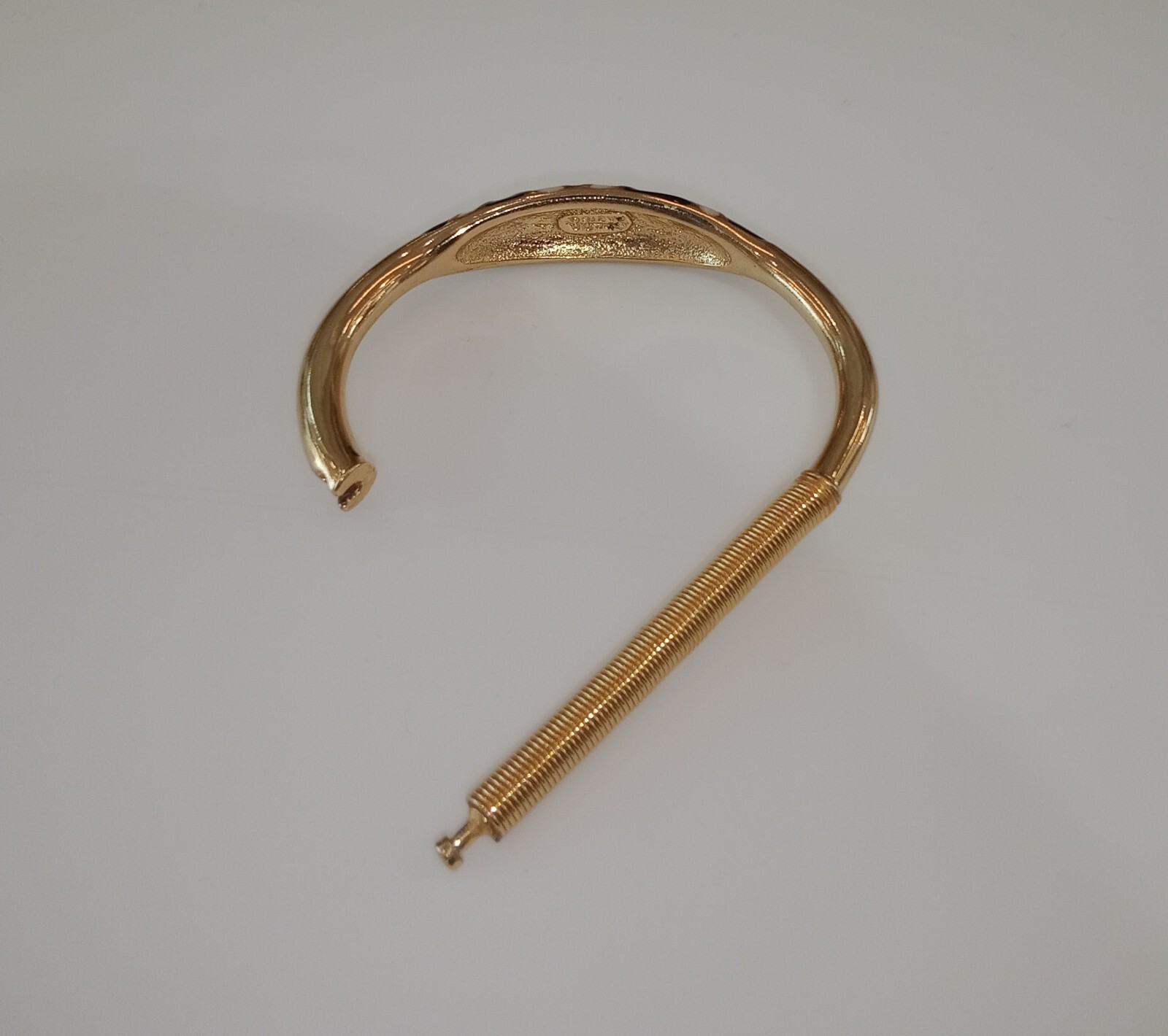 Vintage Orena Paris Bracelet, Goldplate w/ Black & Ivory Enamel, c. ’70s / ’80s