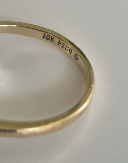 10K Yellow Gold Marked PSCO Onyx and Diamond Ring – Size 6.25, Weighs 2 Grams