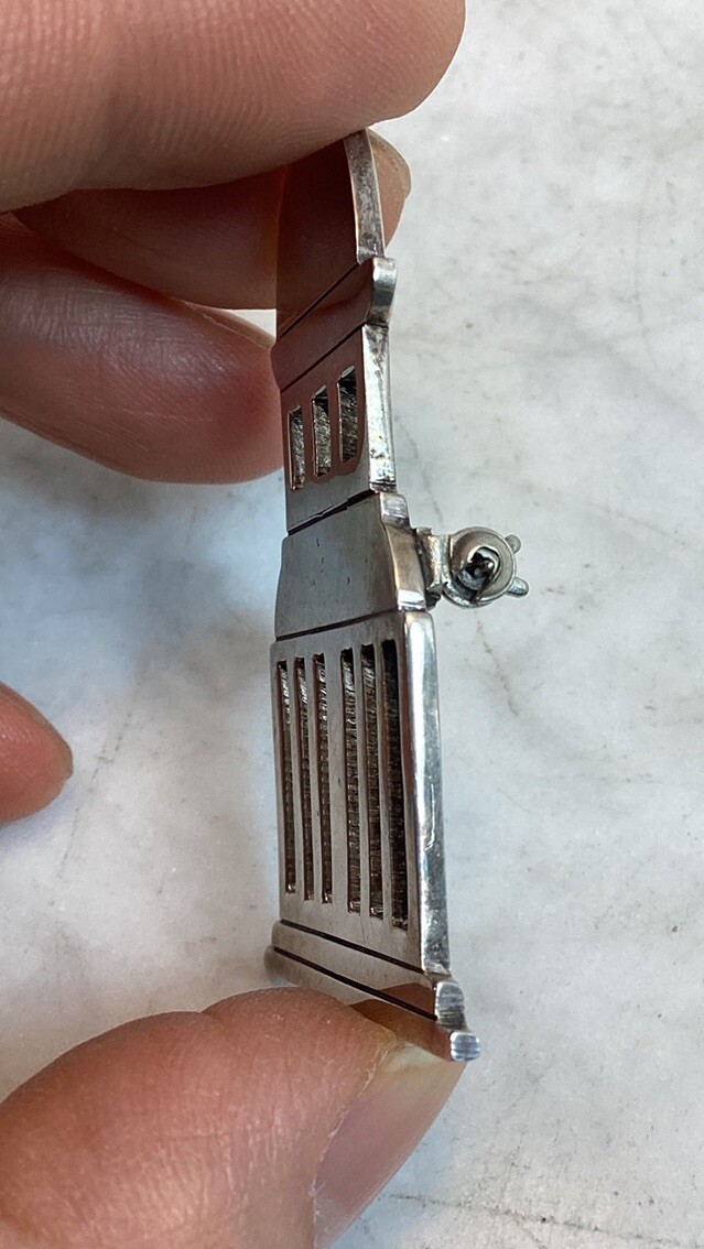 Vintage FORBES Sterling Silver US State Capital Building Pin Brooch Modernist