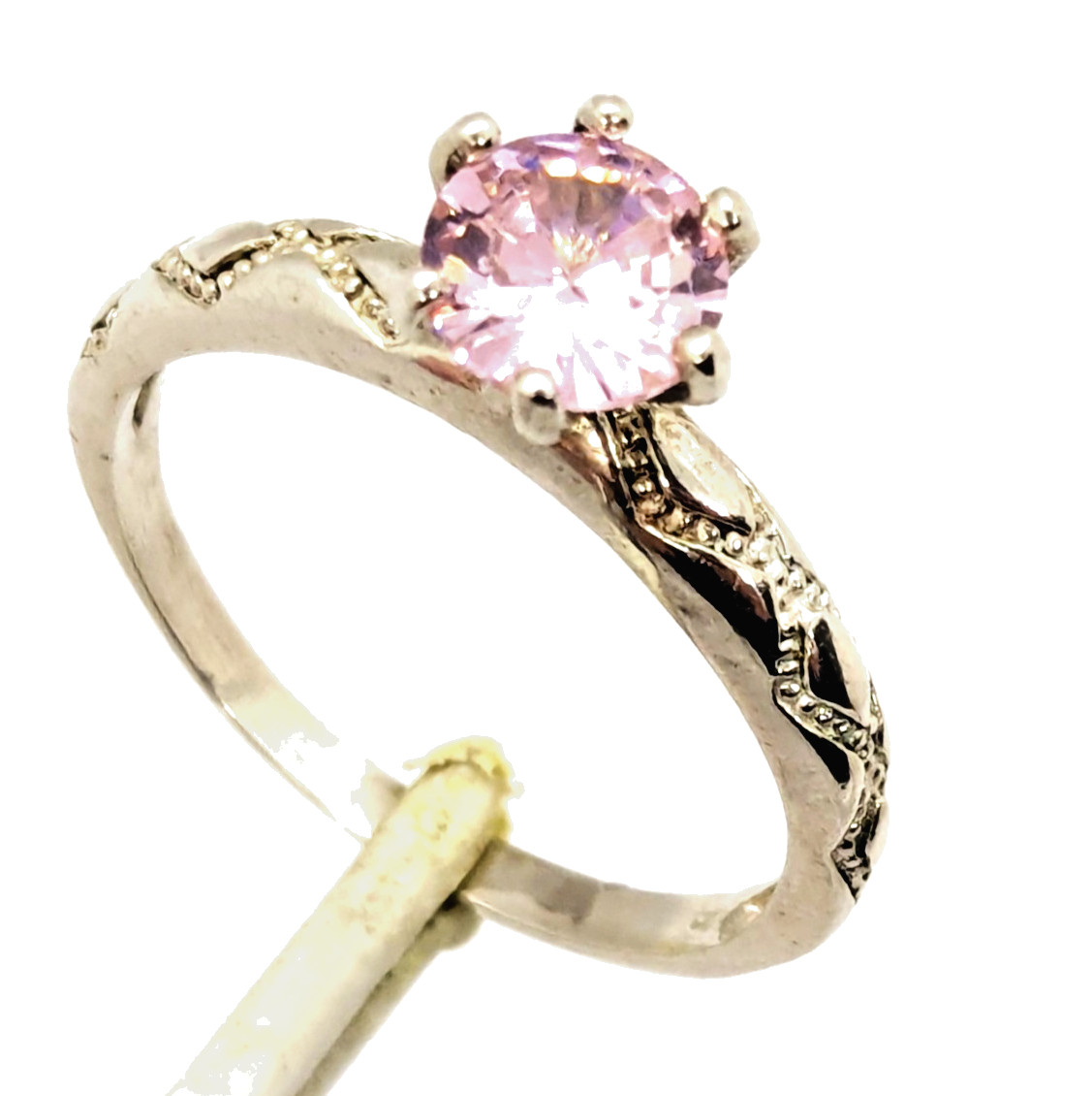 Vintage Luxury RING Silver 925 with Bright Stone -size: 7.75US (17.5mm) | UA #8