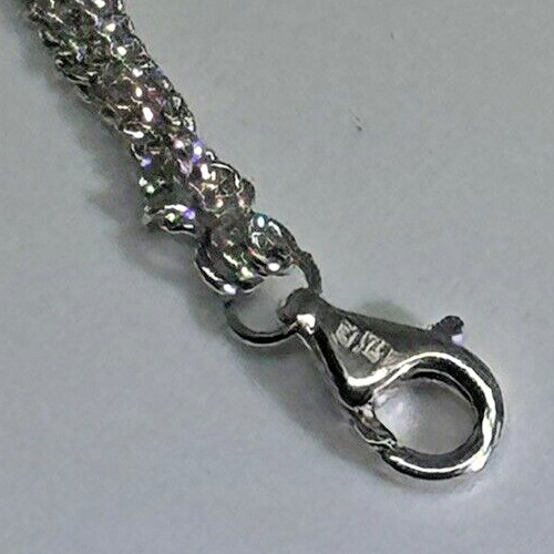Vintage HSN N CN 925 Silver Open Hearts Bracelet 7&7/8″ 14k White Gold Overlay