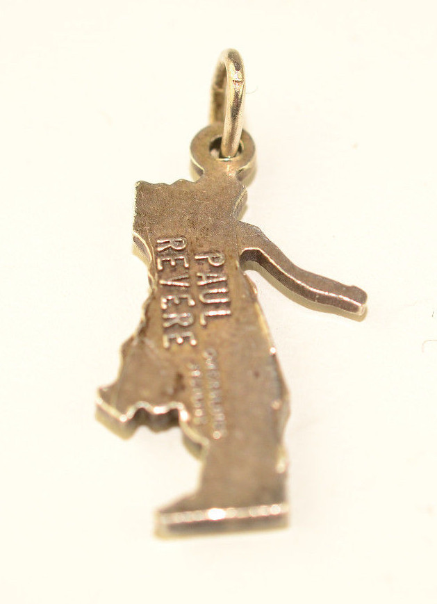 VINTAGE STERLING SILVER PAUL REVERE RIDING ON A HORSE CHARM BY HERALDICS