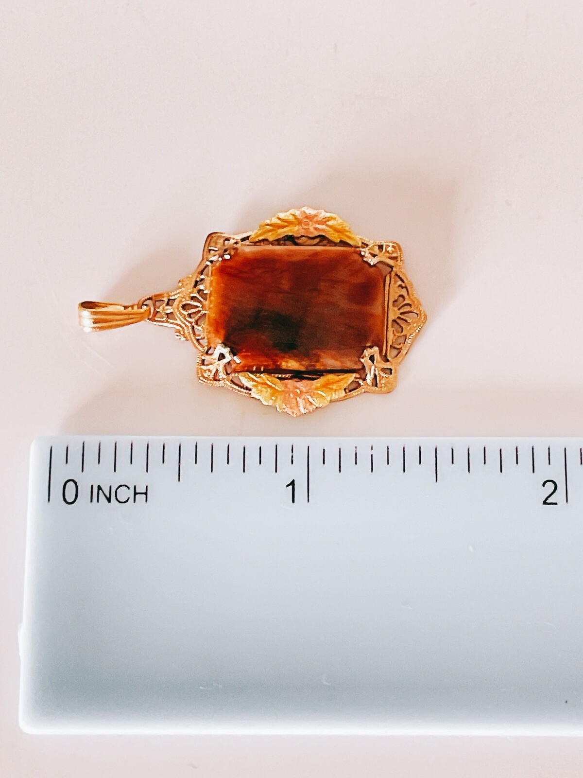 Baltic Honey Amber Gold Filled Pendant & ScrewBack Earrings Set Stunning Vintage