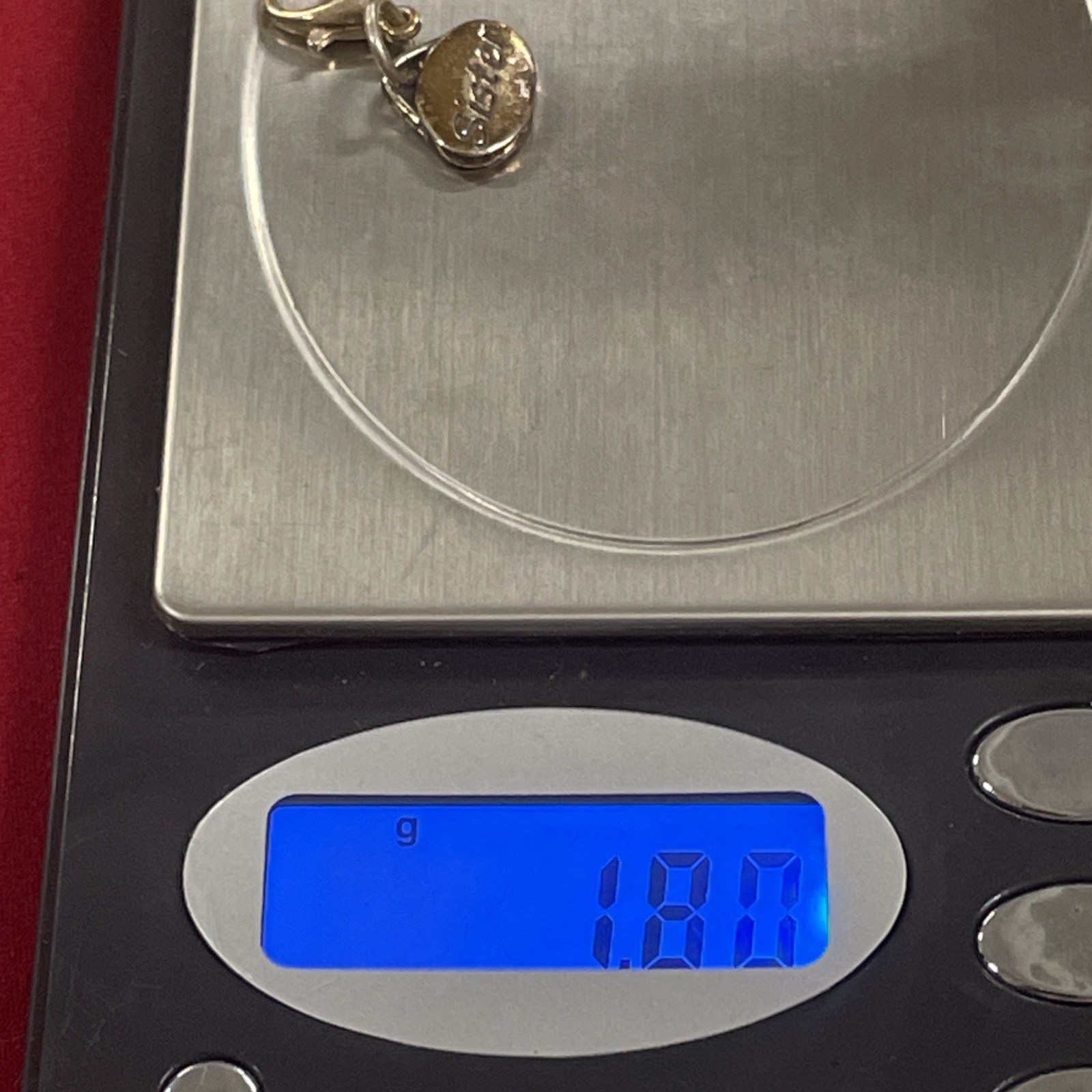 Gold Plated Sterling Silver 925 SJC Sister Charm With Lobster Clasp