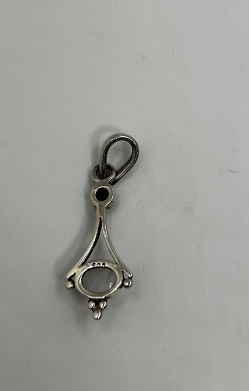 Vintage Sterling Silver Gem Pendant Jewelry