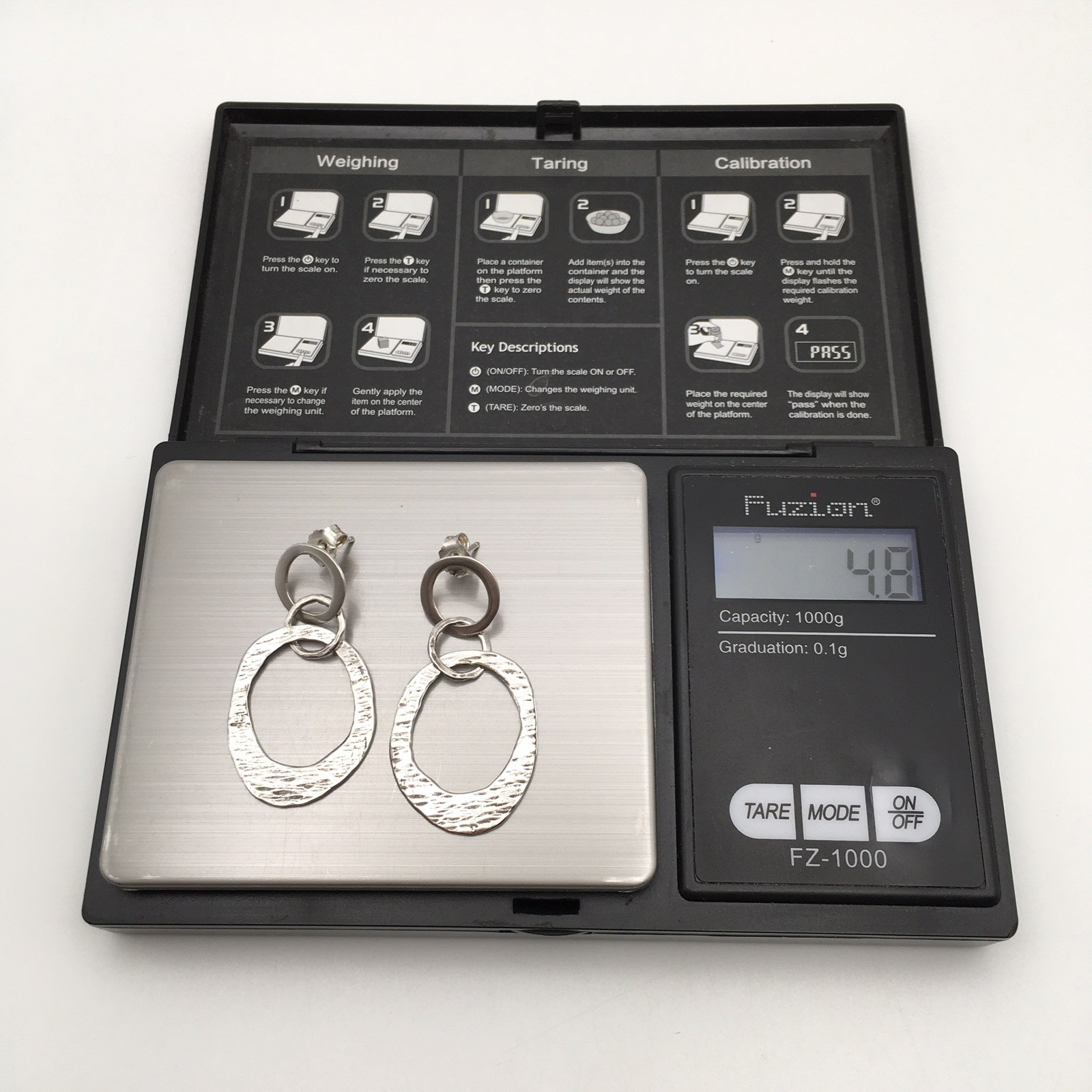 Vintage Sterling Silver SILPADA Interlocking Circles Earrings Marked 925 #19
