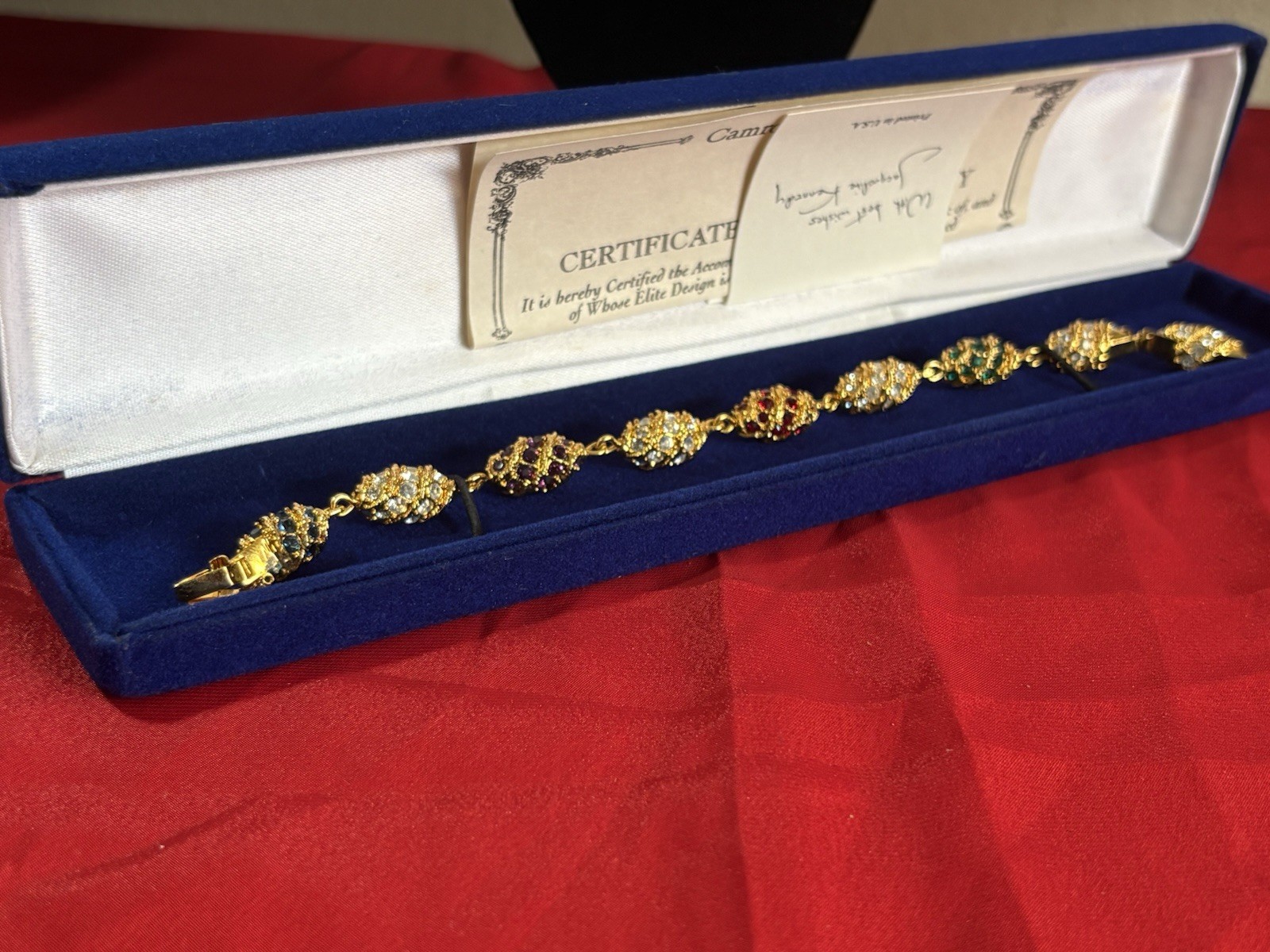 Camrose & Kross Jackie Kennedy JBK Royal Egg Bracelet. Signed JBK