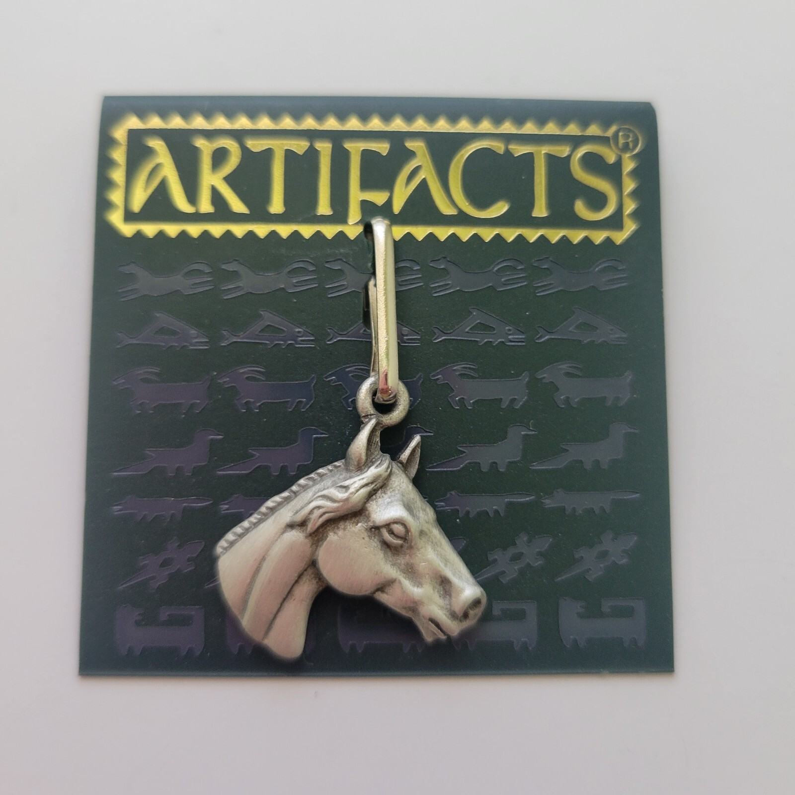 Vtg Horse Charm Pendant JJ Jonette Jewelry Horses Equine Equestrian Silver Tone