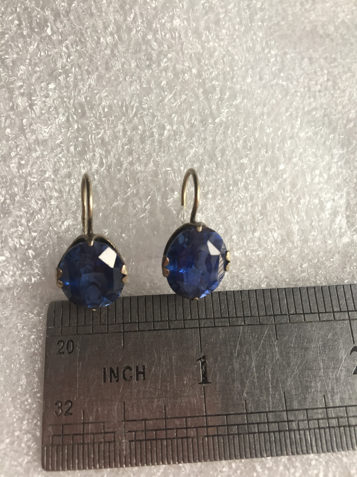 Earrings silver 875 Russian Soviet topaz Ural vintage USSR Rare old antique