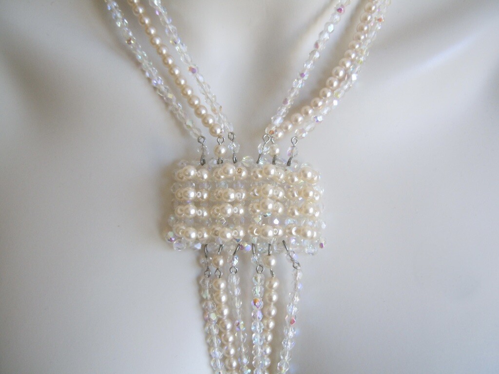 Vintage Fashion Jewelry Necklace Glass Beads 80.7 g 45 cm