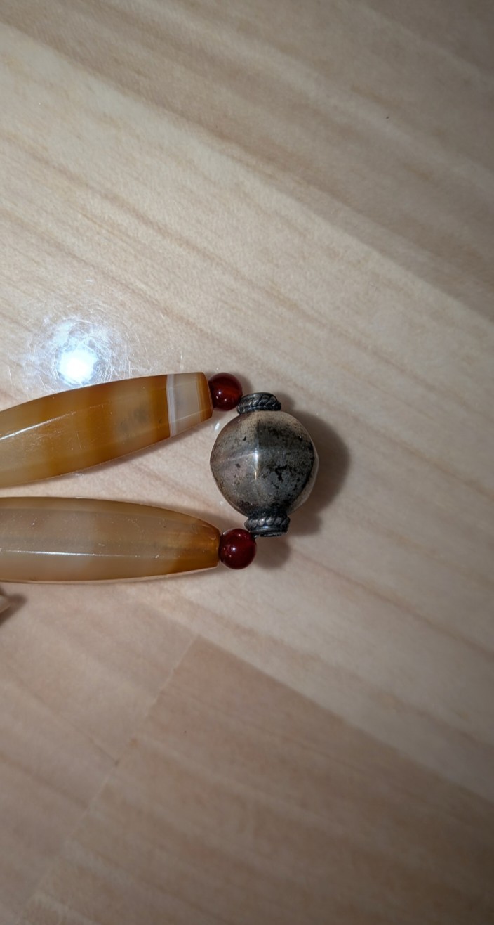 Ancient Carnelian Agate Old Trade Beads, Sterling Silver, Carnelian 16″ Necklace