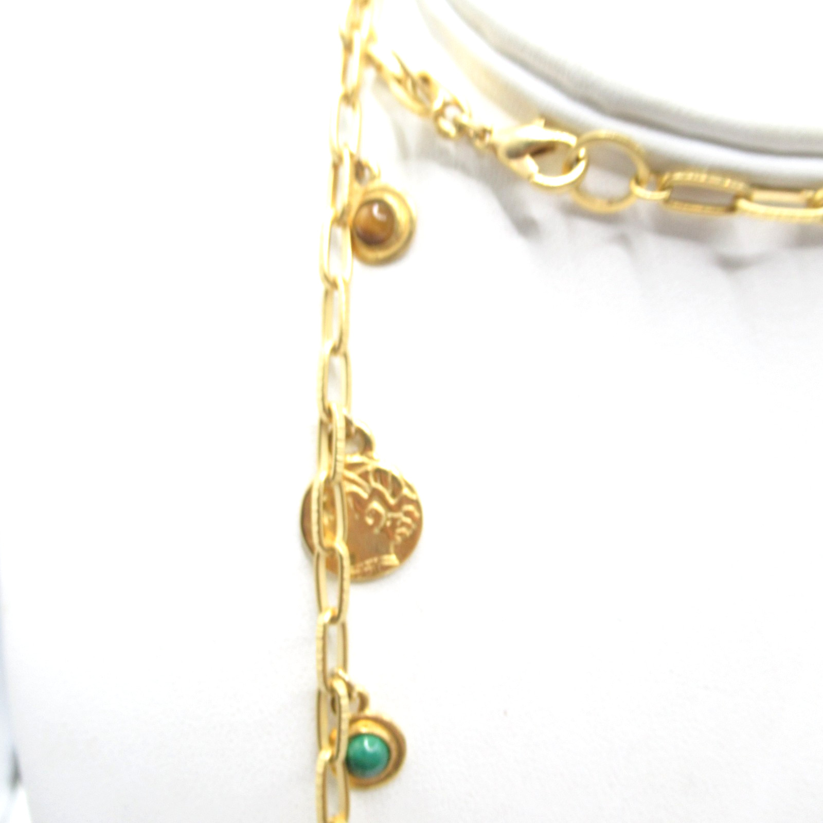 Robert Rose Gold Tone Faux Charms and Colorful 13 Charm Necklace Vintage
