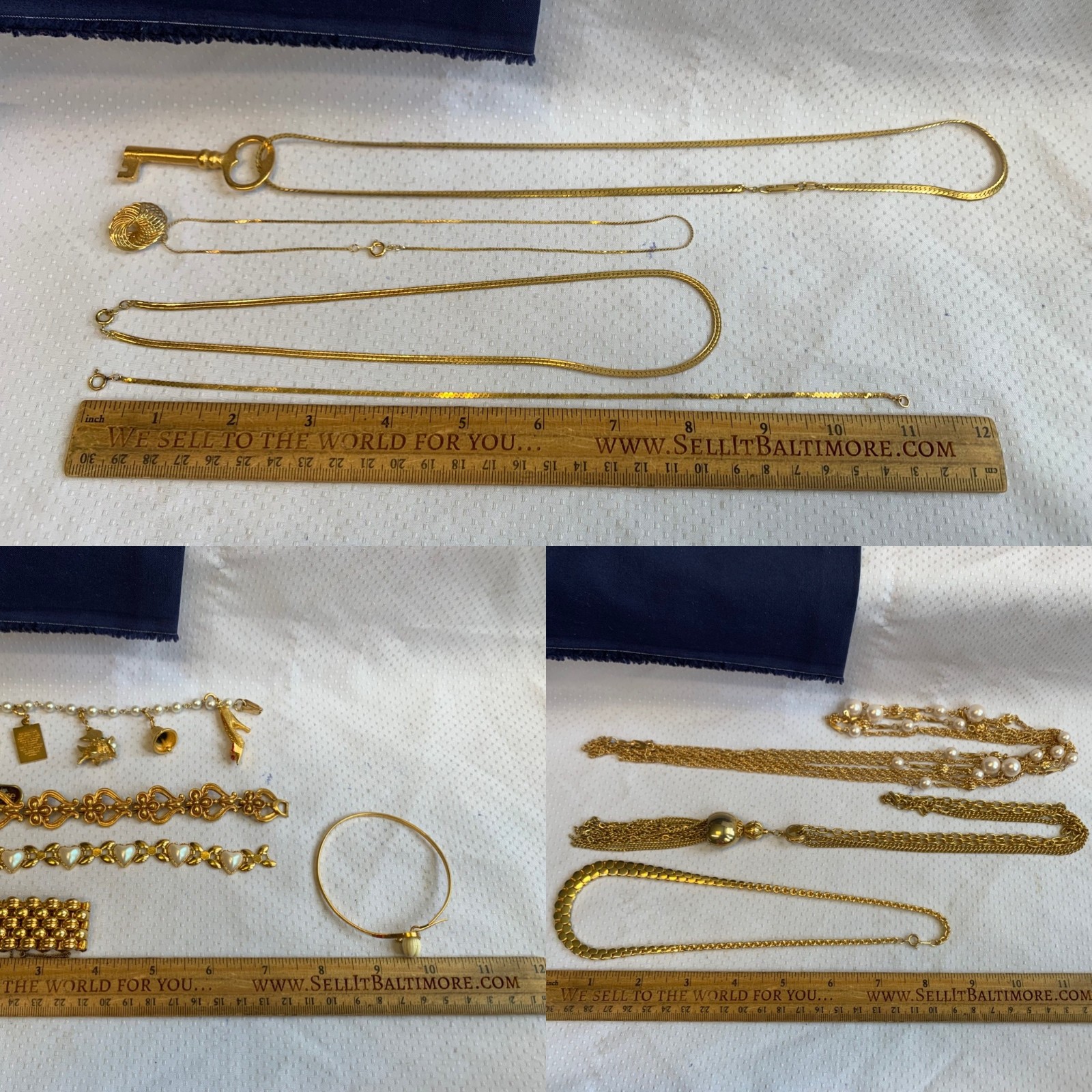 Vtg Costume Jewelry Lot Dauplaise CRL Avon Necklaces Bracelets Anklet Charms