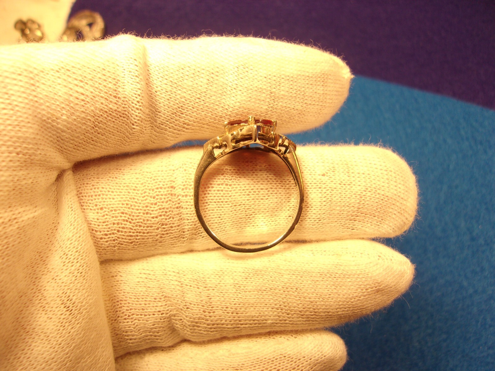 #3 of 6, SUPERB OLDER VTG LADY’S STERLING SLVER, ORANGE GARNET & MARCASITE RING