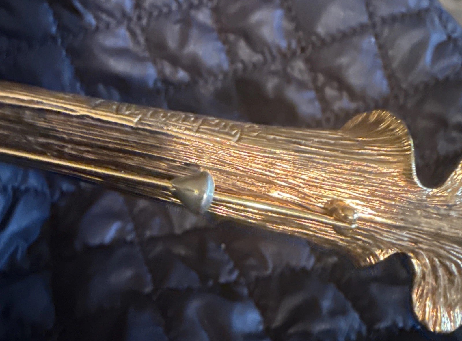 Vintage MIGNON FAGET Sterling Gold Wash Flower Brooch Pin