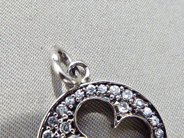 VINTAGE STERLING SILVER CZ KEY CZ PENDANT 5/8″ BY 2″ STERLING SILVER PENDANT