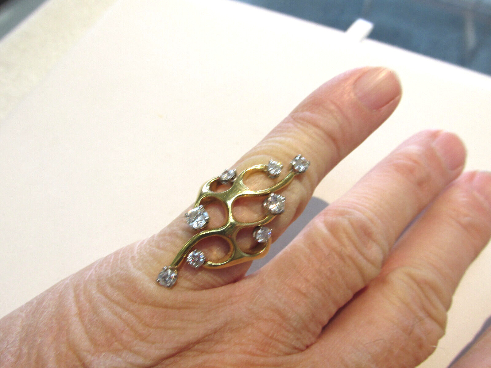 Stunning 1.15 ctw Estate Diamond Ring Size 5.5 in Real Solid 18k Gold MAKE OFFER