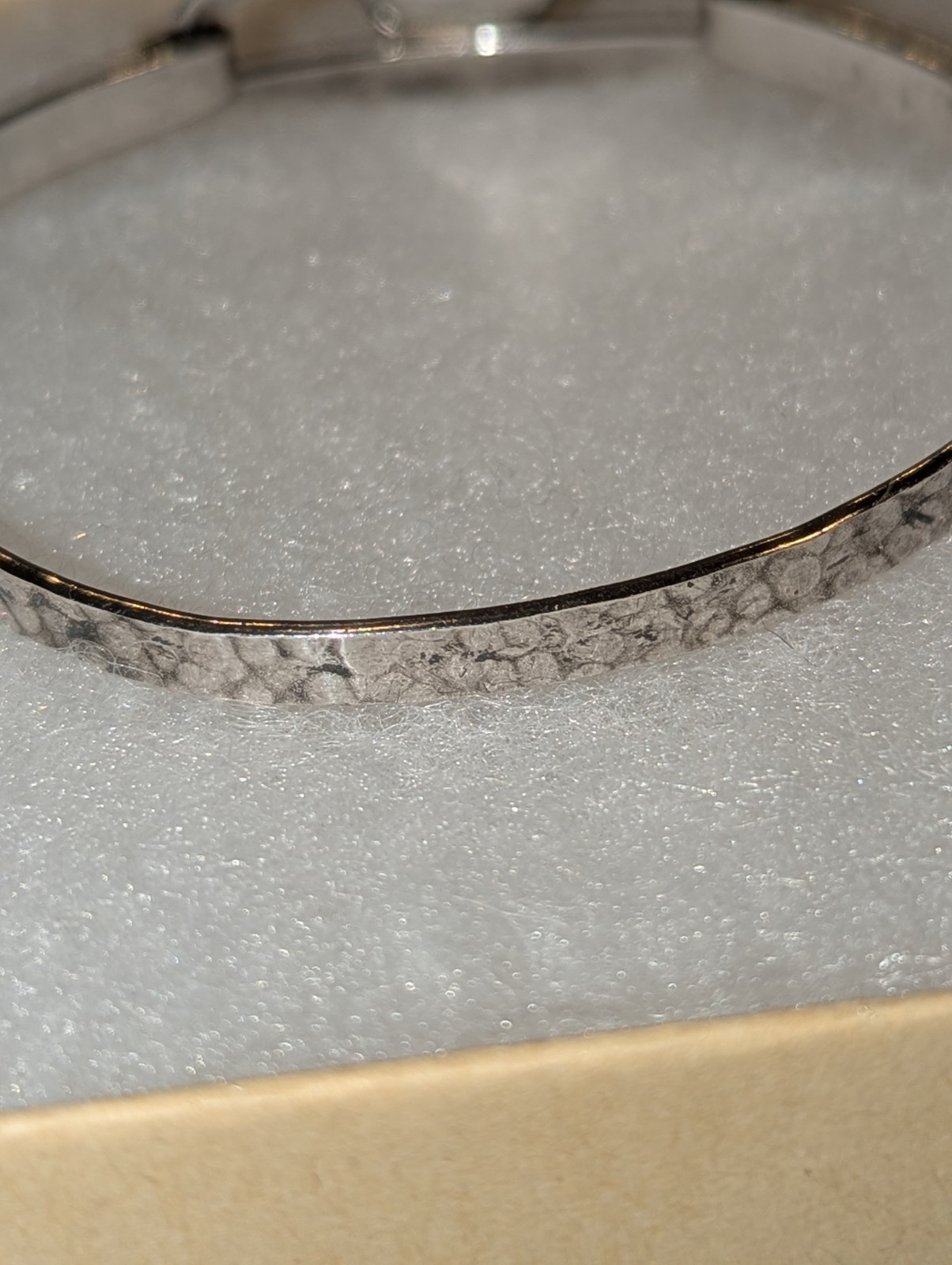 925 Israel Sterling Silver 6.75″ Antique Chrysocolla Tension Bangle Bracelet